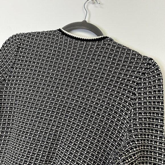 NEW Talbots Tweed Sweater Jacket Women's Size 1X Black White - Picture 9 of 9